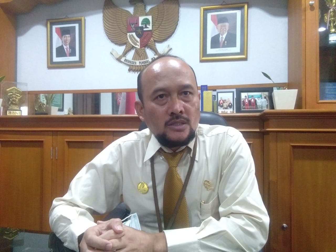 Ketua PN Denpsar Sobandi mengaku telah menerima penolakan sidang secara online oleh kuasa hukum, Senin (07/09/2020). Foto: Lintasnusanews.com/Widodo