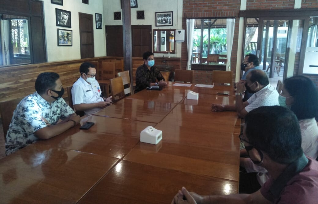 Direktorat Intelkam Polda Bali pertemuan dengan Biro Hukum Setda Provinsi Bali, Rabu (04/11/2020). Foto: Lintasnusanews.com/ Agung Widodo