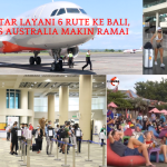 Turis Australia semakin ramai ke Bali dengan maskapai Qantas Airlines dan Jet Star. Foto Kolase Lintasnusanews.com