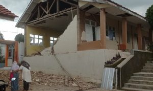 Bangunan sekolah yang rusak akibat gempa Cianjur, Jawa Barat, Senin (21/11/2022). Foto: ist