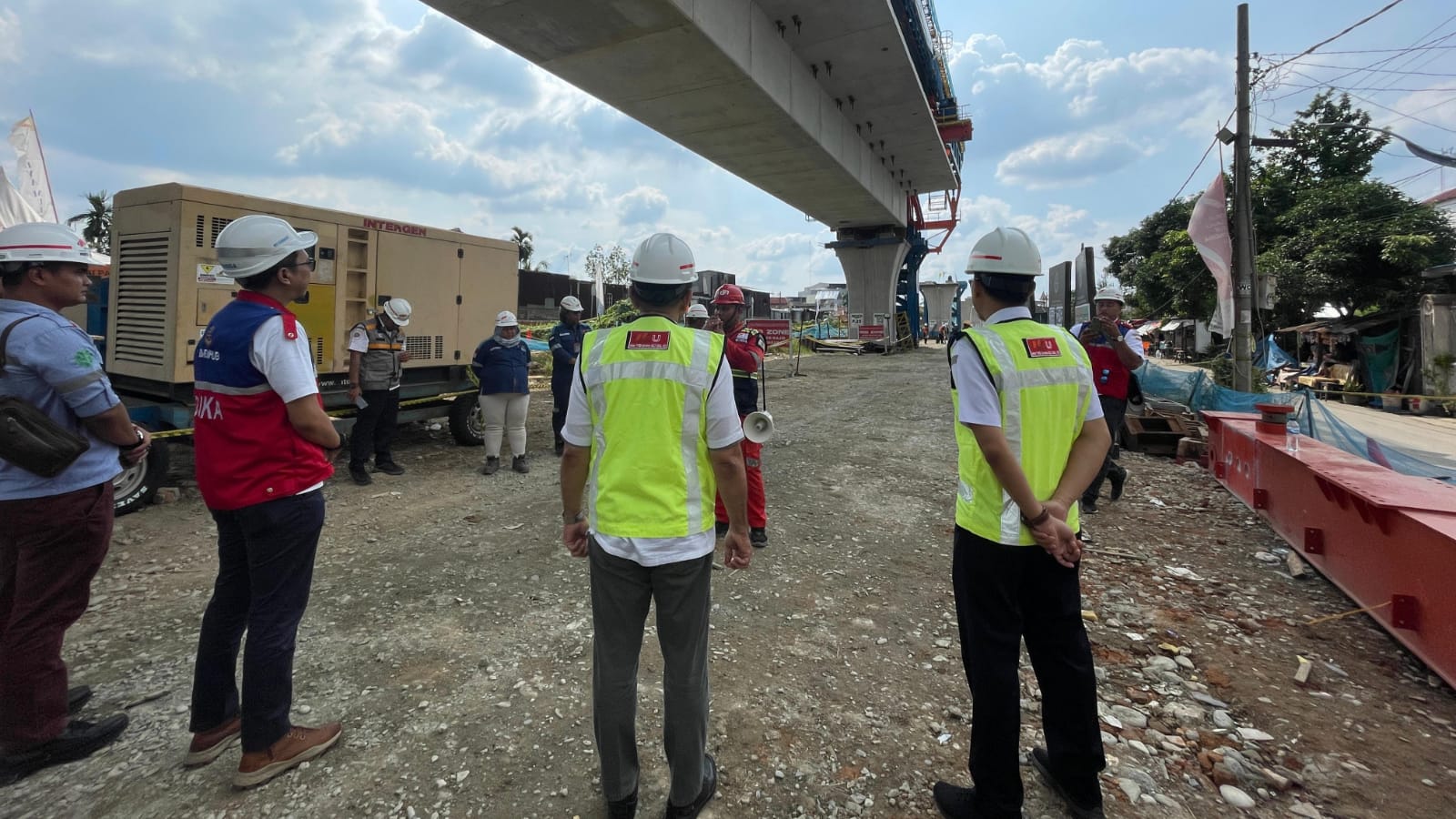 Proyek pembangunan jalur kereta api lintas Medan-Binjai. Foto: ist