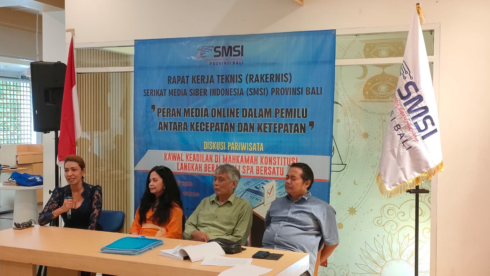 Diskusi penolakan kenaikan tarif pajak Spa bersama SMSI Bali, Sabtu (27/01/2024).